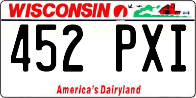WI license plate 452PXI