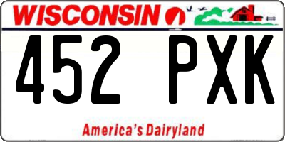WI license plate 452PXK