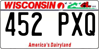 WI license plate 452PXQ