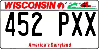 WI license plate 452PXX