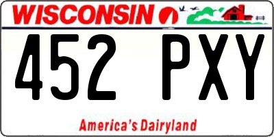 WI license plate 452PXY