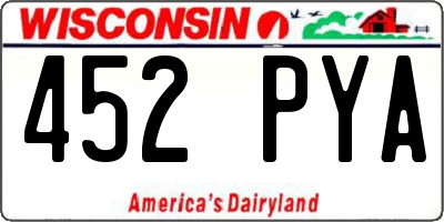 WI license plate 452PYA