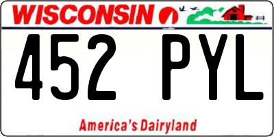 WI license plate 452PYL