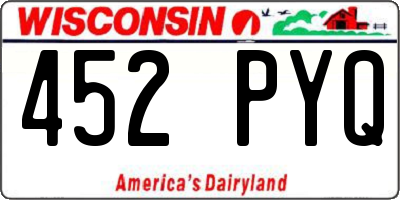 WI license plate 452PYQ