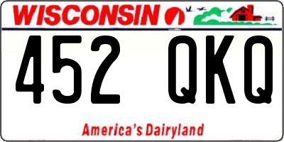 WI license plate 452QKQ