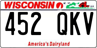 WI license plate 452QKV