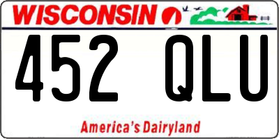 WI license plate 452QLU