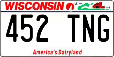 WI license plate 452TNG