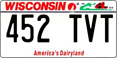 WI license plate 452TVT