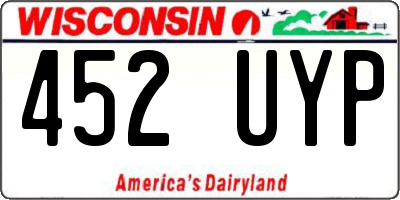 WI license plate 452UYP
