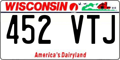 WI license plate 452VTJ