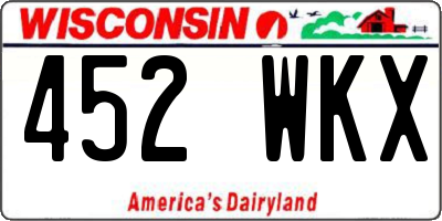 WI license plate 452WKX