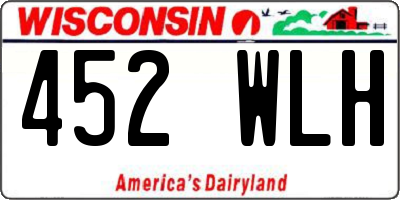 WI license plate 452WLH