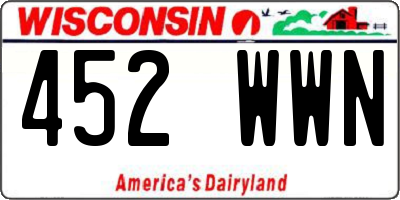 WI license plate 452WWN