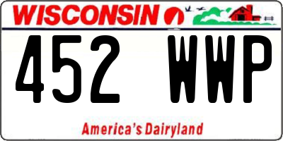 WI license plate 452WWP