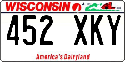 WI license plate 452XKY