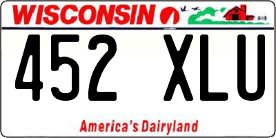 WI license plate 452XLU
