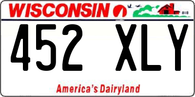 WI license plate 452XLY