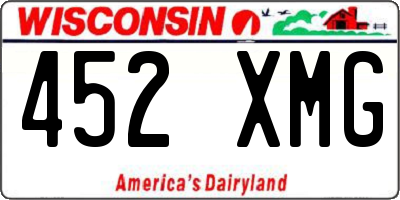 WI license plate 452XMG