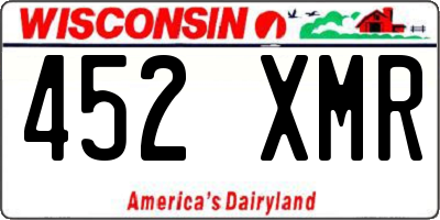 WI license plate 452XMR