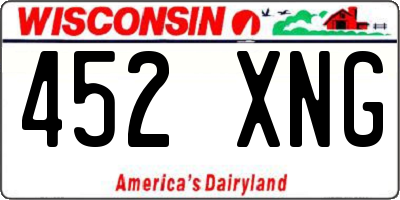 WI license plate 452XNG