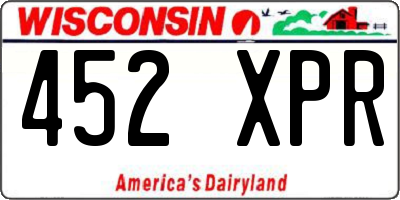 WI license plate 452XPR
