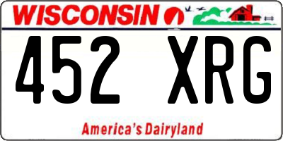 WI license plate 452XRG