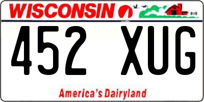 WI license plate 452XUG