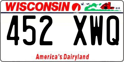 WI license plate 452XWQ