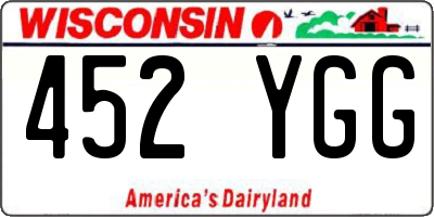 WI license plate 452YGG