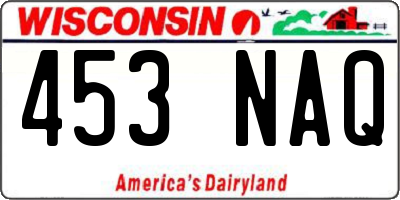 WI license plate 453NAQ