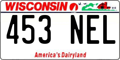 WI license plate 453NEL