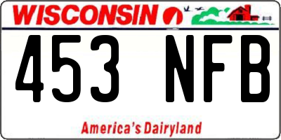 WI license plate 453NFB