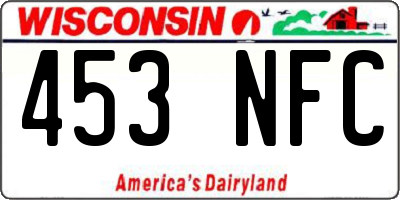 WI license plate 453NFC