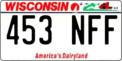 WI license plate 453NFF