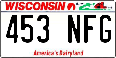 WI license plate 453NFG