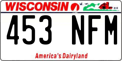 WI license plate 453NFM