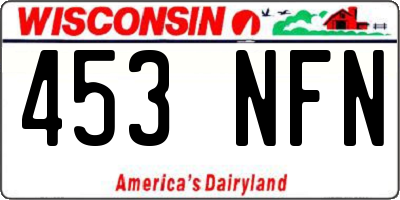WI license plate 453NFN