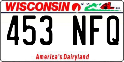 WI license plate 453NFQ