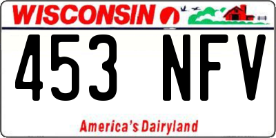 WI license plate 453NFV