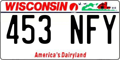 WI license plate 453NFY