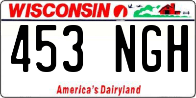 WI license plate 453NGH