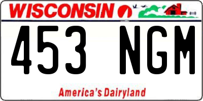 WI license plate 453NGM