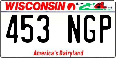 WI license plate 453NGP