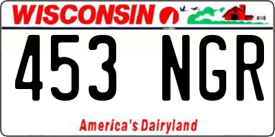 WI license plate 453NGR