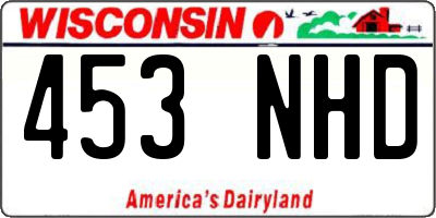 WI license plate 453NHD