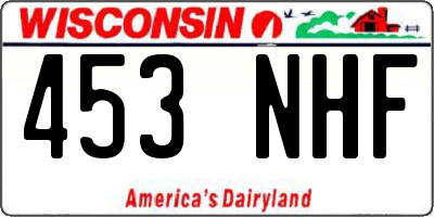 WI license plate 453NHF