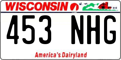 WI license plate 453NHG