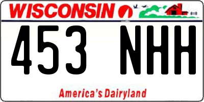 WI license plate 453NHH