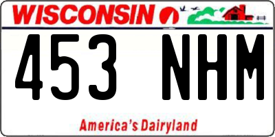 WI license plate 453NHM